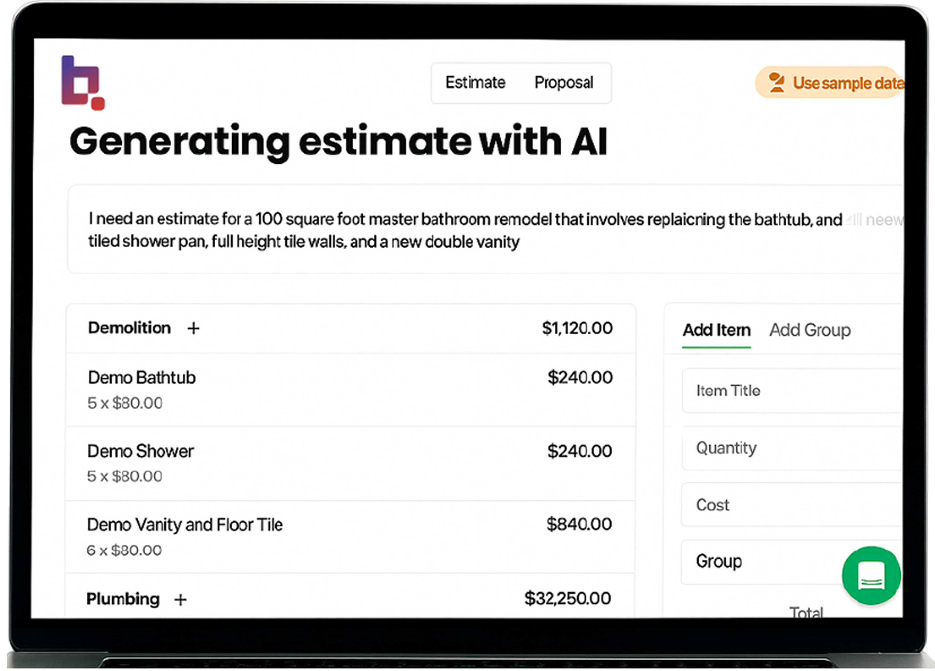 Estimate Preview